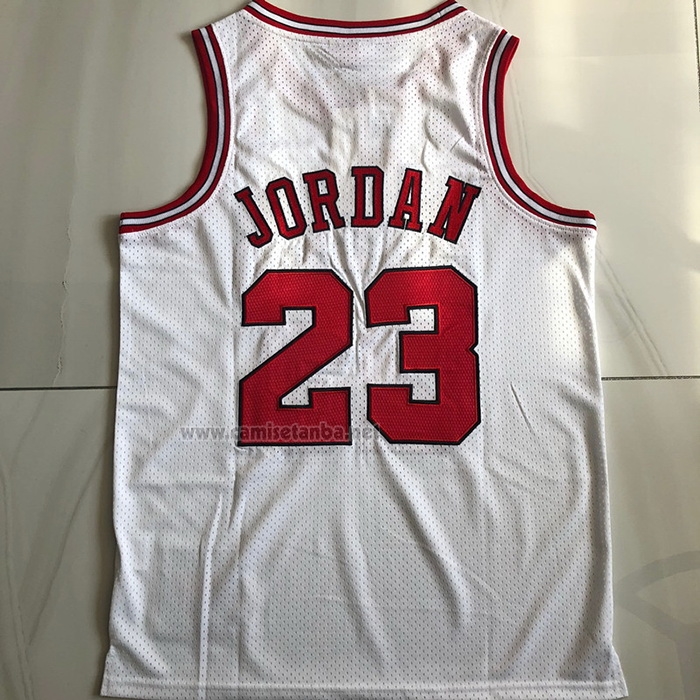 Camiseta Chicago Bulls Michael Jordan #23 Mitchell & Ness 1995-96 Blanco